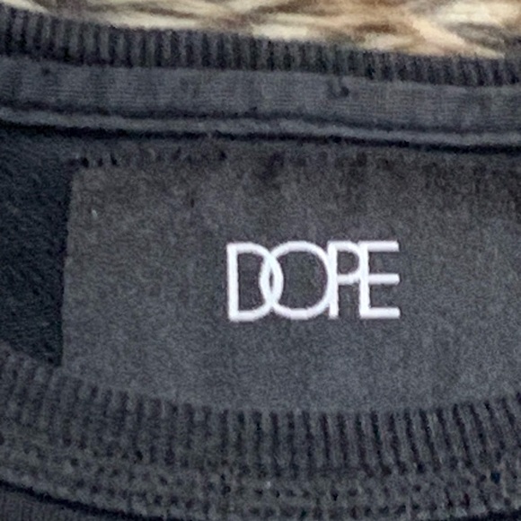 DOPE Script all over Crewneck Size Small - Picture 3 of 5